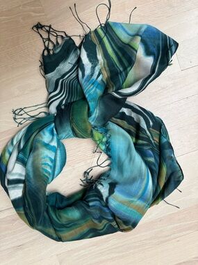 Tarnish Multicolor Woven Scarf with Teal & Blue Hues From
Nordstrom.